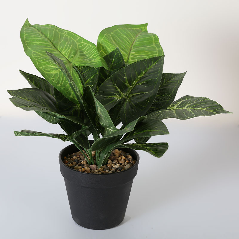 planta en maceta artificial Philodendron 'Platinum'